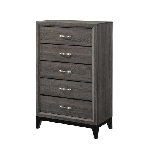 Watson 5-drawer Chest Grey Oak and Black - Imperial Furniture (Las Vegas, NV) - Multi Location