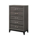 Watson 5-drawer Chest Grey Oak and Black - Imperial Furniture (Las Vegas, NV) - Multi Location