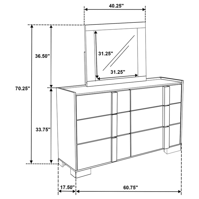 Hyland Dresser With Mirror - Imperial Furniture (Las Vegas, NV) - Multi Location
