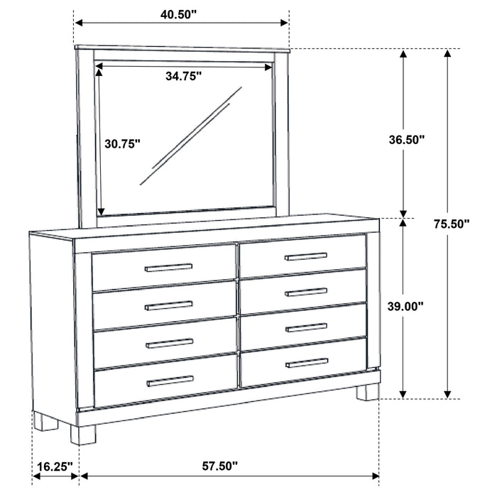 Woodmont Dresser With Mirror - Imperial Furniture (Las Vegas, NV) - Multi Location
