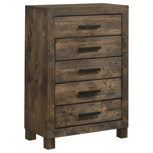 Woodmont 5-drawer Chest Rustic Golden Brown - Imperial Furniture (Las Vegas, NV) - Multi Location