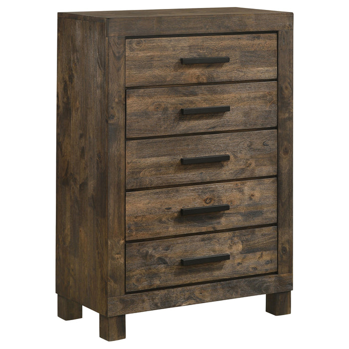 Woodmont 5-drawer Chest Rustic Golden Brown - Imperial Furniture (Las Vegas, NV) - Multi Location