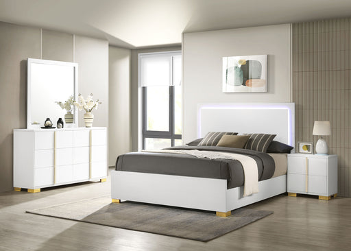 Marceline Bedroom Sets White & Black 4 & 5 Piece - Imperial Furniture (Las Vegas, NV) - Multi Location