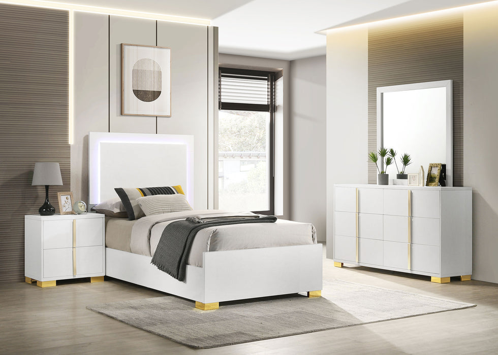 Marceline Bedroom Sets White & Black 4 & 5 Piece - Imperial Furniture (Las Vegas, NV) - Multi Location