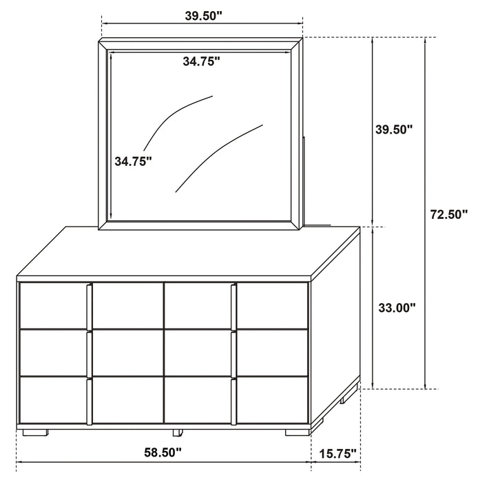 Marceline Dresser With Mirror - Imperial Furniture (Las Vegas, NV) - Multi Location
