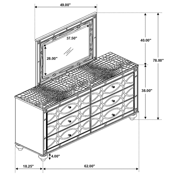 Gunnison Dresser With Mirror - Imperial Furniture (Las Vegas, NV) - Multi Location