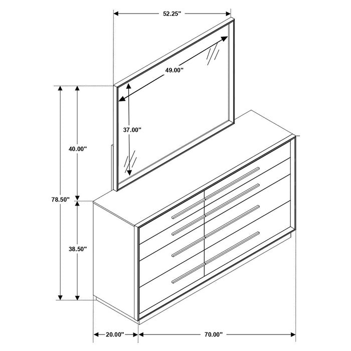 Durango Dresser With Mirror - Imperial Furniture (Las Vegas, NV) - Multi Location