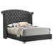 Melody California King, Eastren King, Queen Wingback Upholstered Bed Pacific Blue & Grey - Imperial Furniture (Las Vegas, NV) - Multi Location