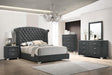 Melody 4-piece California King Tufted Upholstered Bedroom Set Grey - Imperial Furniture (Las Vegas, NV) - Multi Location
