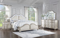 Evangeline Upholstered Platform Bedroom Set Ivory and Silver Oak - Imperial Furniture (Las Vegas, NV) - Multi Location