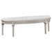 Evangeline Upholstered Demilune Bench Ivory and Silver Oak - Imperial Furniture (Las Vegas, NV) - Multi Location