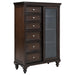 Andover 6-drawer Tempered Glass Door Chest Dark Oak - Imperial Furniture (Las Vegas, NV) - Multi Location