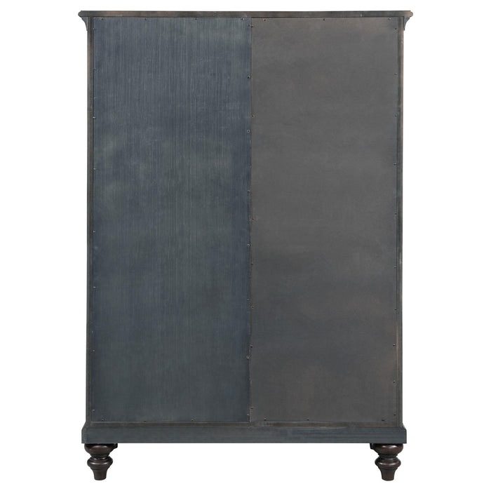 Andover 6-drawer Tempered Glass Door Chest Dark Oak - Imperial Furniture (Las Vegas, NV) - Multi Location
