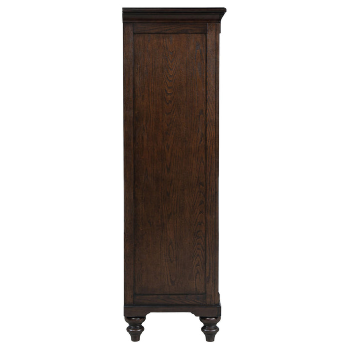 Andover 6-drawer Tempered Glass Door Chest Dark Oak - Imperial Furniture (Las Vegas, NV) - Multi Location