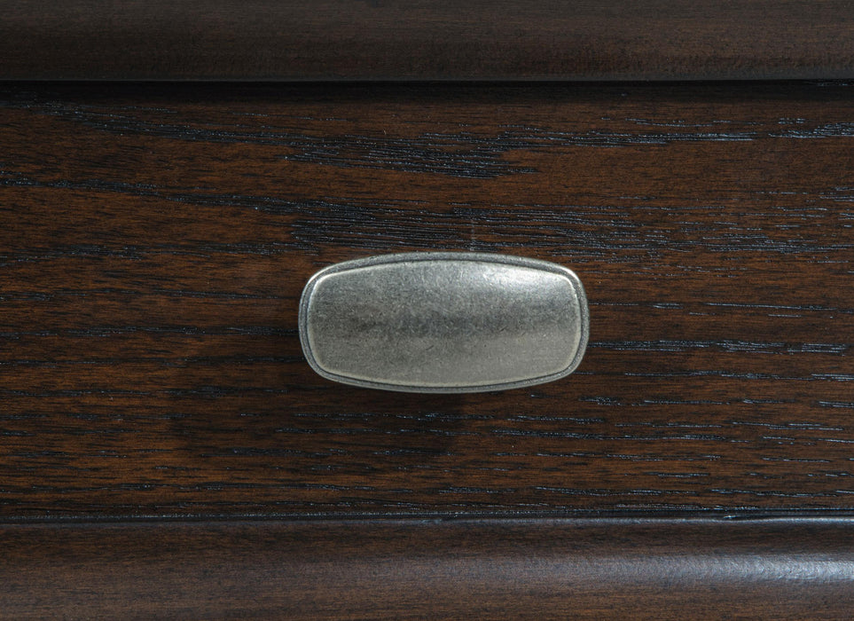 Andover 6-drawer Tempered Glass Door Chest Dark Oak - Imperial Furniture (Las Vegas, NV) - Multi Location