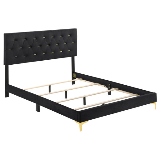 Kendall Panel Bed E.King, & Queen Black & White - Imperial Furniture (Las Vegas, NV) - Multi Location