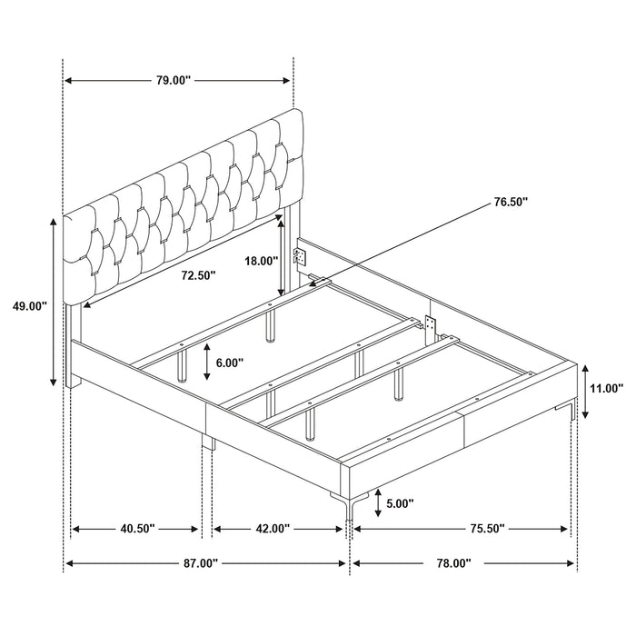 Kendall Panel Bed Black - Imperial Furniture (Las Vegas, NV) - Multi Location