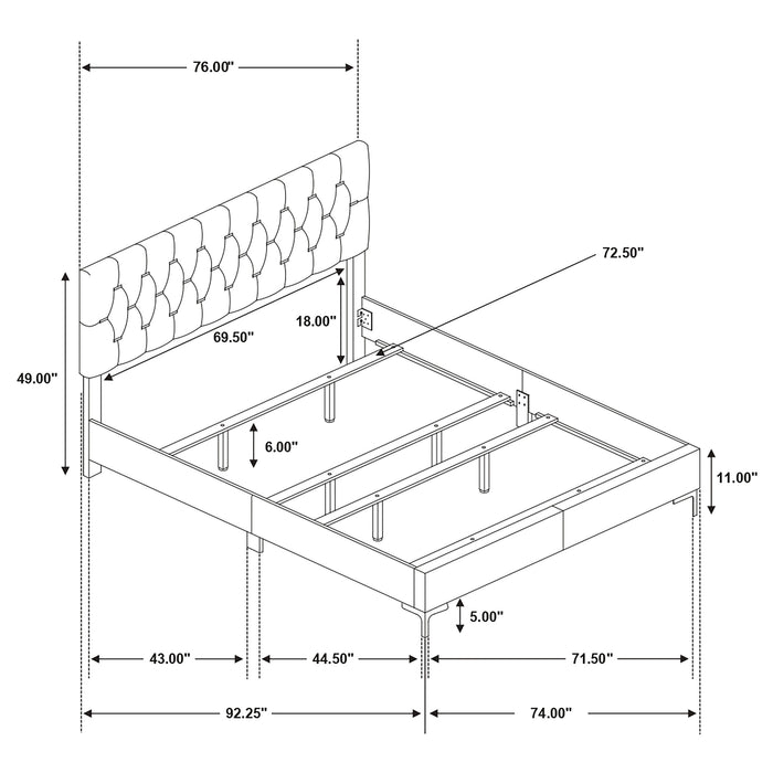 Kendall Upholstered Panel Bed - Imperial Furniture (Las Vegas, NV) - Multi Location