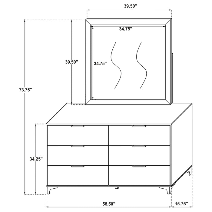 Kendall Dresser With Mirror - Imperial Furniture (Las Vegas, NV) - Multi Location