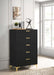 Kendall 5-drawer Chest Black and Gold - Imperial Furniture (Las Vegas, NV) - Multi Location