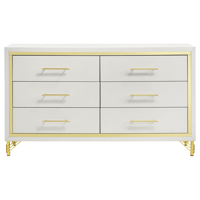 Lucia 4 & 5 Piece Bedroom Set King & Queen Beige & Grey - Imperial Furniture (Las Vegas, NV) - Multi Location