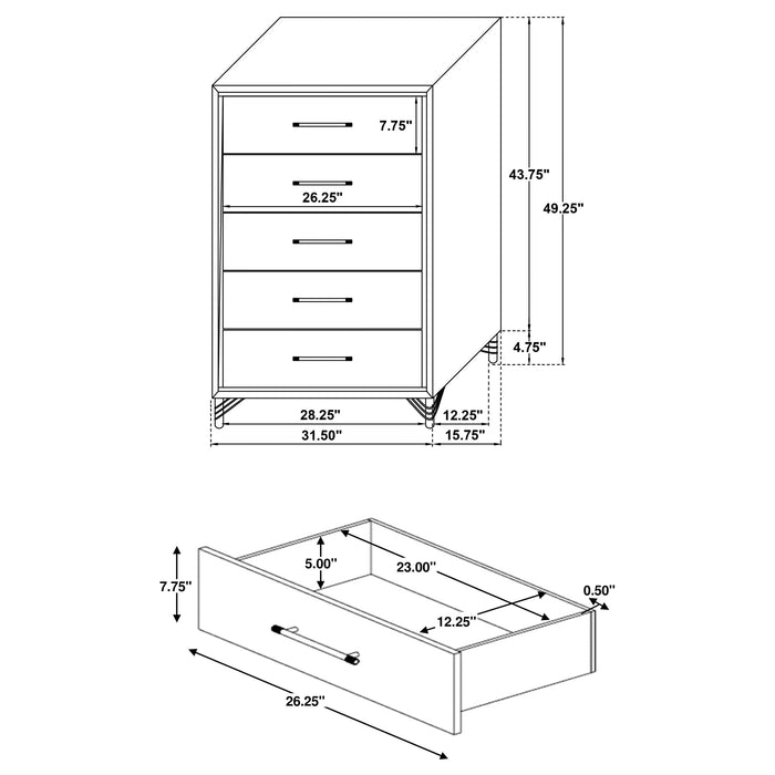 Lucia 5 Pc Bedroom Set - Imperial Furniture (Las Vegas, NV) - Multi Location