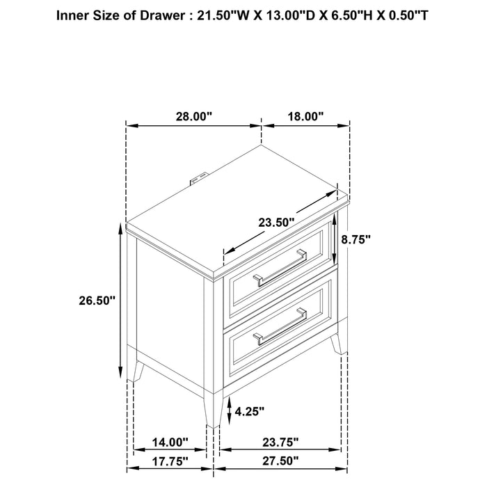 Marielle Nightstand - Imperial Furniture (Las Vegas, NV) - Multi Location