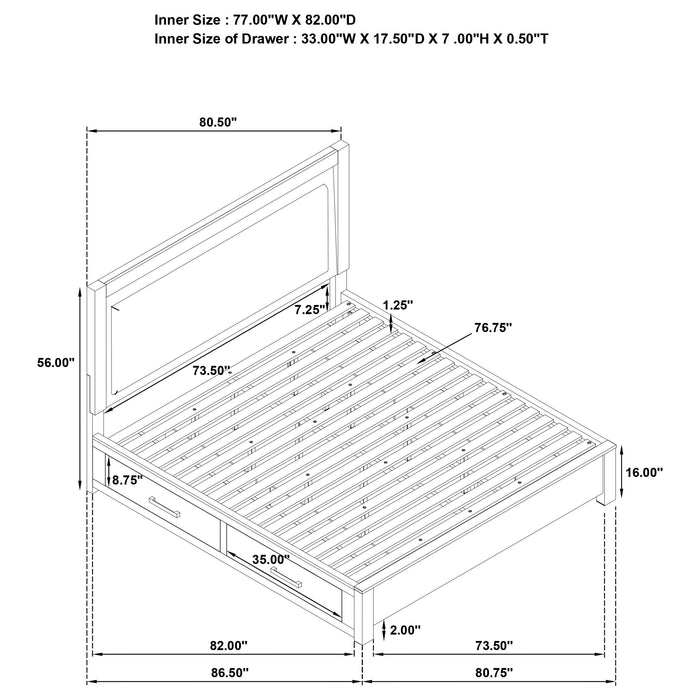 Kenora California King, E.king, & Queen Bed - Imperial Furniture (Las Vegas, NV) - Multi Location