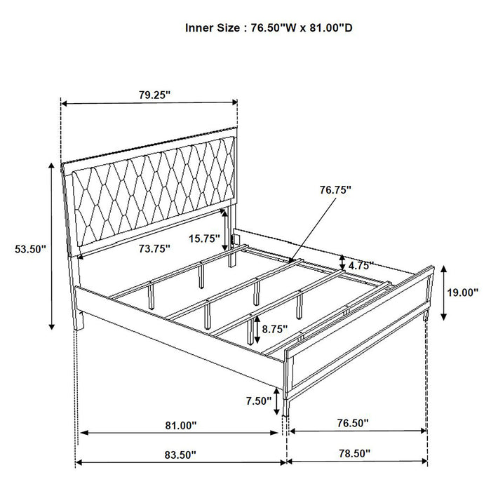 Sonora California King, E.King, & Queen Bed - Imperial Furniture (Las Vegas, NV) - Multi Location