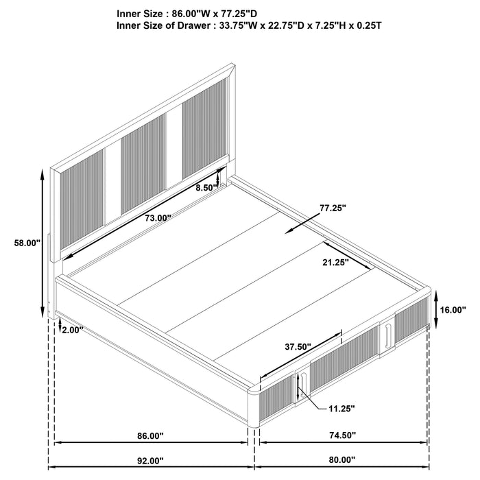 Terrace California King, E.King, & Queen Bed - Imperial Furniture (Las Vegas, NV) - Multi Location