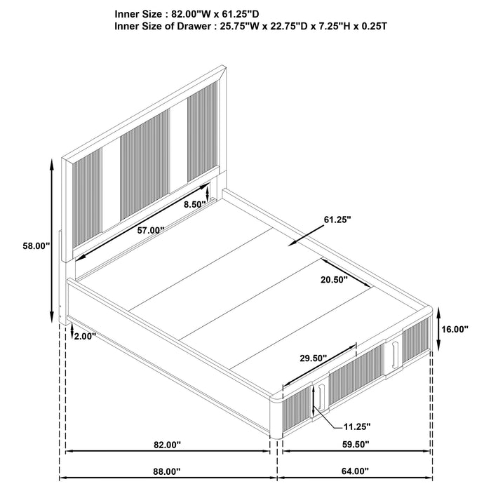 Terrace California King, E.King, & Queen Bed - Imperial Furniture (Las Vegas, NV) - Multi Location