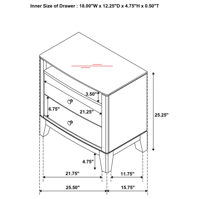 Granada Nightstand - Imperial Furniture (Las Vegas, NV) - Multi Location