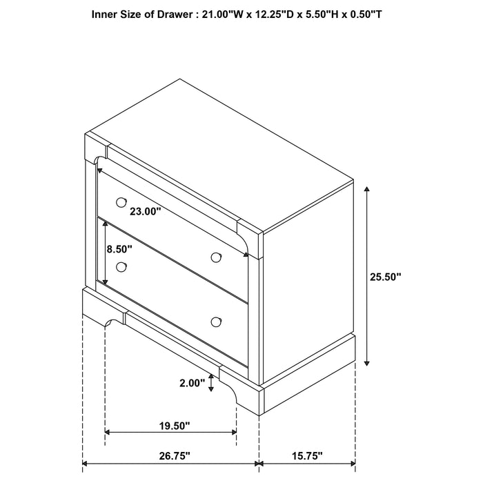 Gran Park Nightstand - Imperial Furniture (Las Vegas, NV) - Multi Location