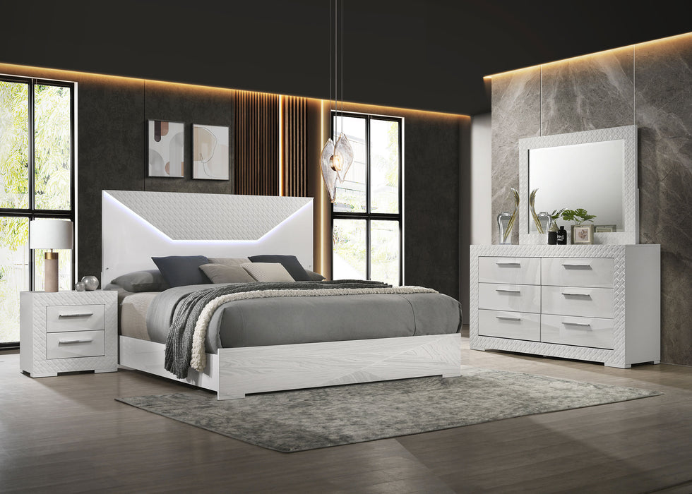Ives 4 & 5 Piece Bedroom Set E.king & Queen White & Grey - Imperial Furniture (Las Vegas, NV) - Multi Location