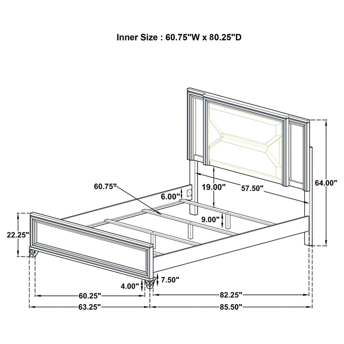 Marmore California King, E.King, & Queen Bed - Imperial Furniture (Las Vegas, NV) - Multi Location