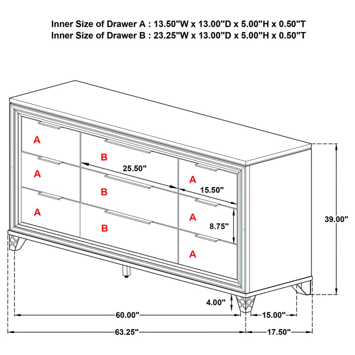 Marmore Dresser - Imperial Furniture (Las Vegas, NV) - Multi Location