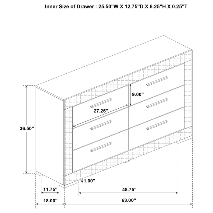 Ives 4 & 5 Piece Bedroom Set E.king & Queen White & Grey - Imperial Furniture (Las Vegas, NV) - Multi Location