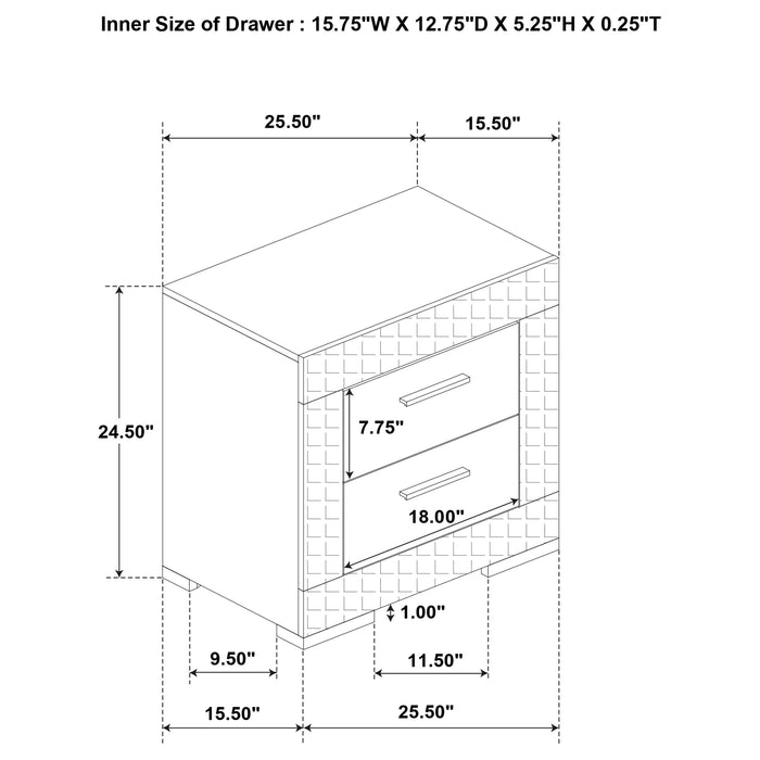 Ives 4 & 5 Piece Bedroom Set E.king & Queen White & Grey - Imperial Furniture (Las Vegas, NV) - Multi Location