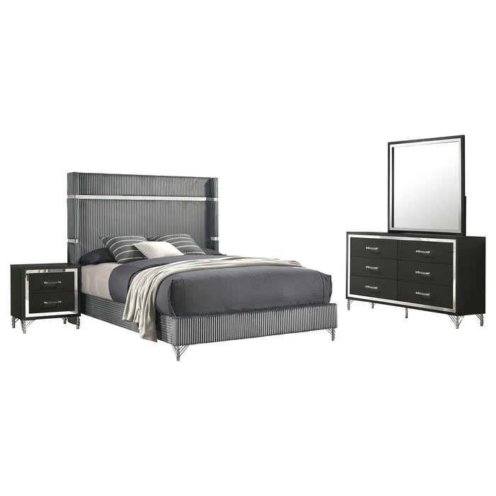 Lucia 4 & 5 Piece Bedroom Set King & Queen Beige & Grey - Imperial Furniture (Las Vegas, NV) - Multi Location