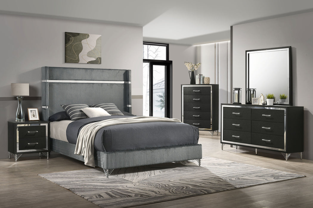 Lucia 4 & 5 Piece Bedroom Set King & Queen Beige & Grey - Imperial Furniture (Las Vegas, NV) - Multi Location