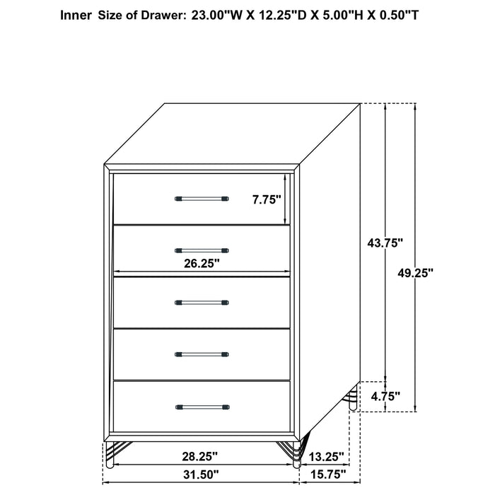 Lucia 5 Pc Bedroom Set - Imperial Furniture (Las Vegas, NV) - Multi Location