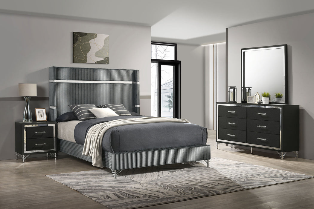 Lucia 4 & 5 Piece Bedroom Set King & Queen Beige & Grey - Imperial Furniture (Las Vegas, NV) - Multi Location