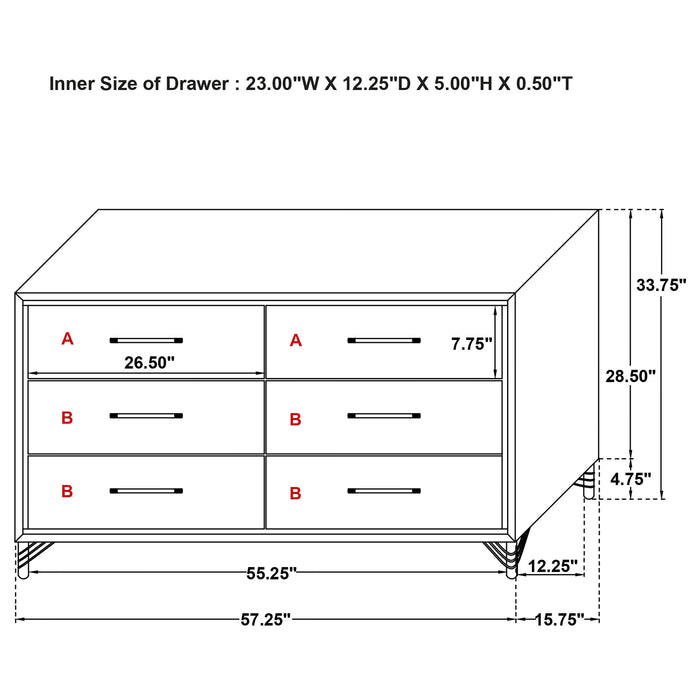 Lucia 4 Pc Bedroom Set - Imperial Furniture (Las Vegas, NV) - Multi Location