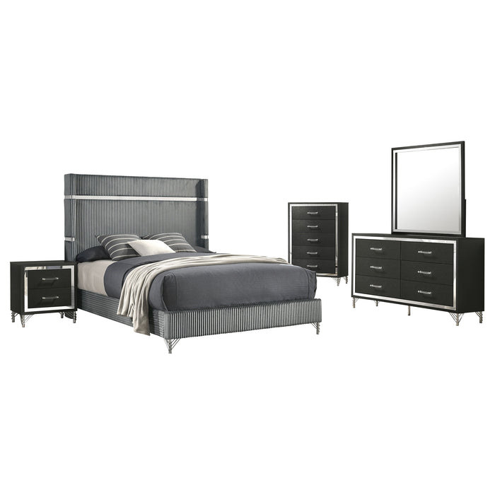 Lucia 4 & 5 Piece Bedroom Set King & Queen Beige & Grey - Imperial Furniture (Las Vegas, NV) - Multi Location