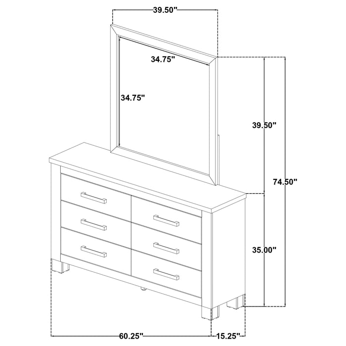 Oakglen Dresser With Mirrors - Imperial Furniture (Las Vegas, NV) - Multi Location