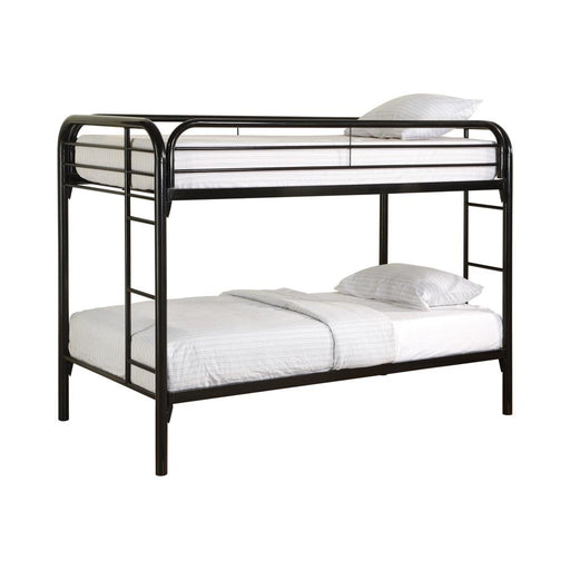 Morgan Twin Over Twin Bunk Bed Black & White - Imperial Furniture (Las Vegas, NV) - Multi Location