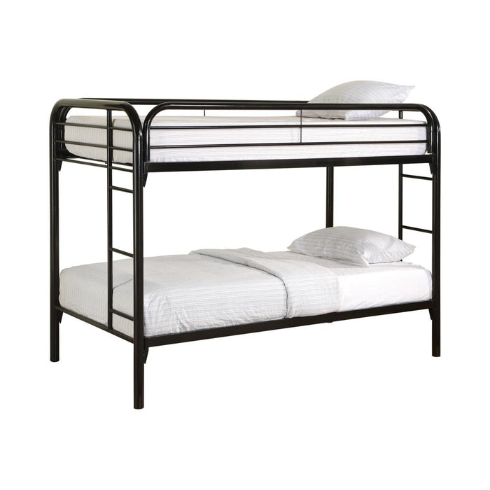 Morgan Twin Over Twin Bunk Bed Black & White - Imperial Furniture (Las Vegas, NV) - Multi Location