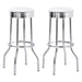 Theodore Upholstered Top Bar Stools White and Chrome (Set of 2) - Imperial Furniture (Las Vegas, NV) - Multi Location