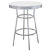 Theodore Round Bar Table Chrome and Glossy White - Imperial Furniture (Las Vegas, NV) - Multi Location