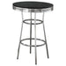 Theodore Round Bar Table Black and Chrome - Imperial Furniture (Las Vegas, NV) - Multi Location
